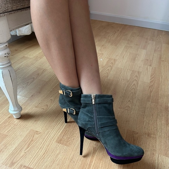 1330- Carolina Espinosa Stiletto Ankle Boots Size 8 M - Picture 1 of 13